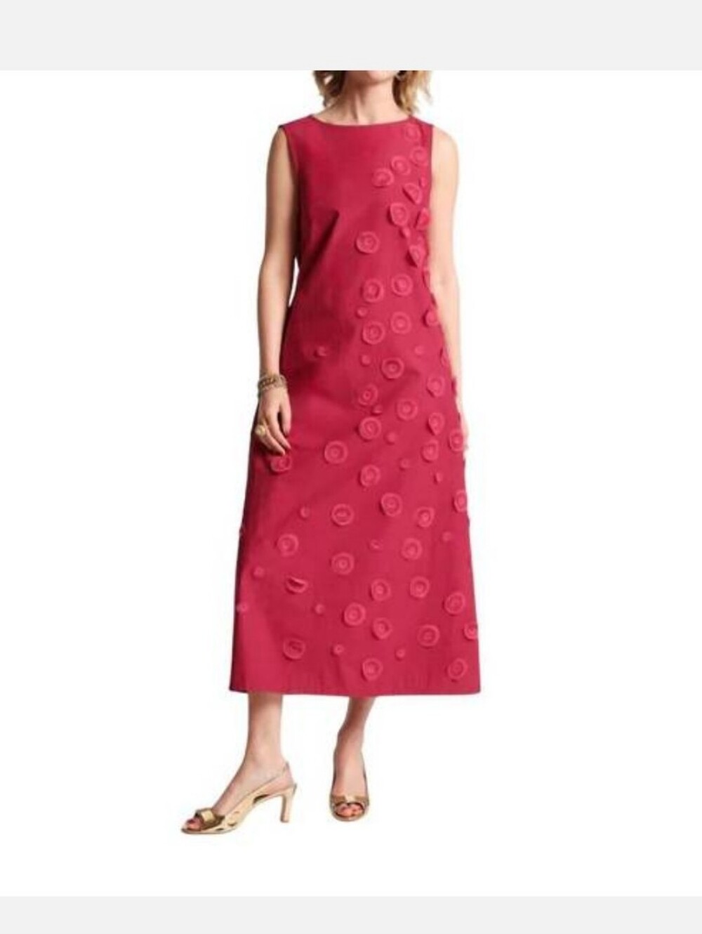 FRANCES VALENTINE MIRABELLE FLORAL APPLIQUE DRESS